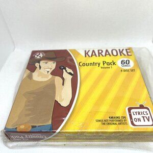 Karaoke country pack Vol 1 60 Songs 4 Disc Set New